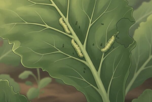 cabbage worm on kale