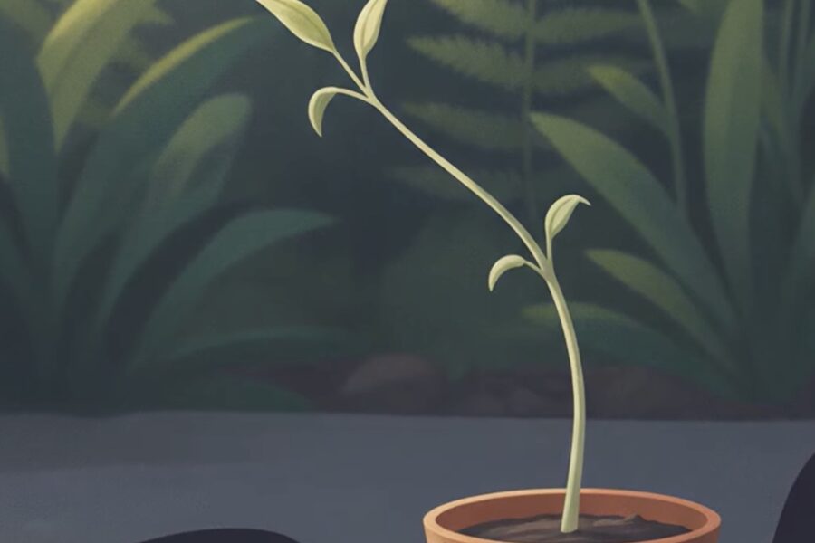 fix leggy seedlings