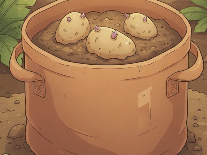 grow bags and potato hilling